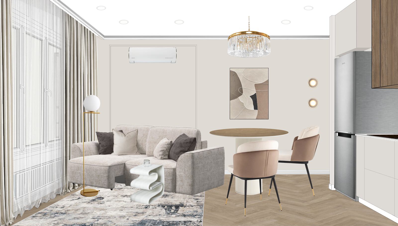 Коллажи квартиры для Алины ЖК Новый Лесснер. 2024