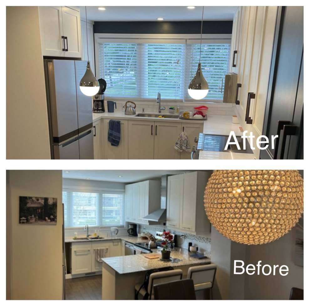 Lakeshore kitchen in Oakville townhouse