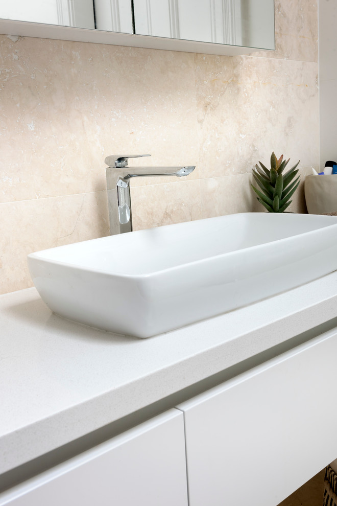 Transitional bathroom in Perth.