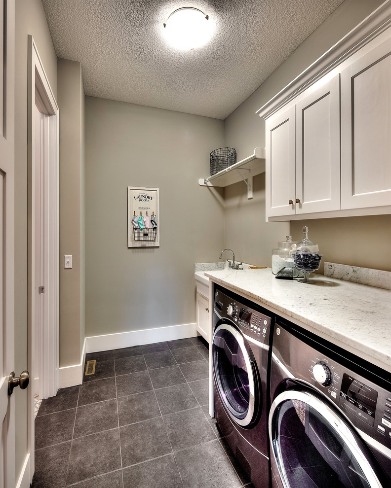 Example of a trendy laundry room design in Kansas City