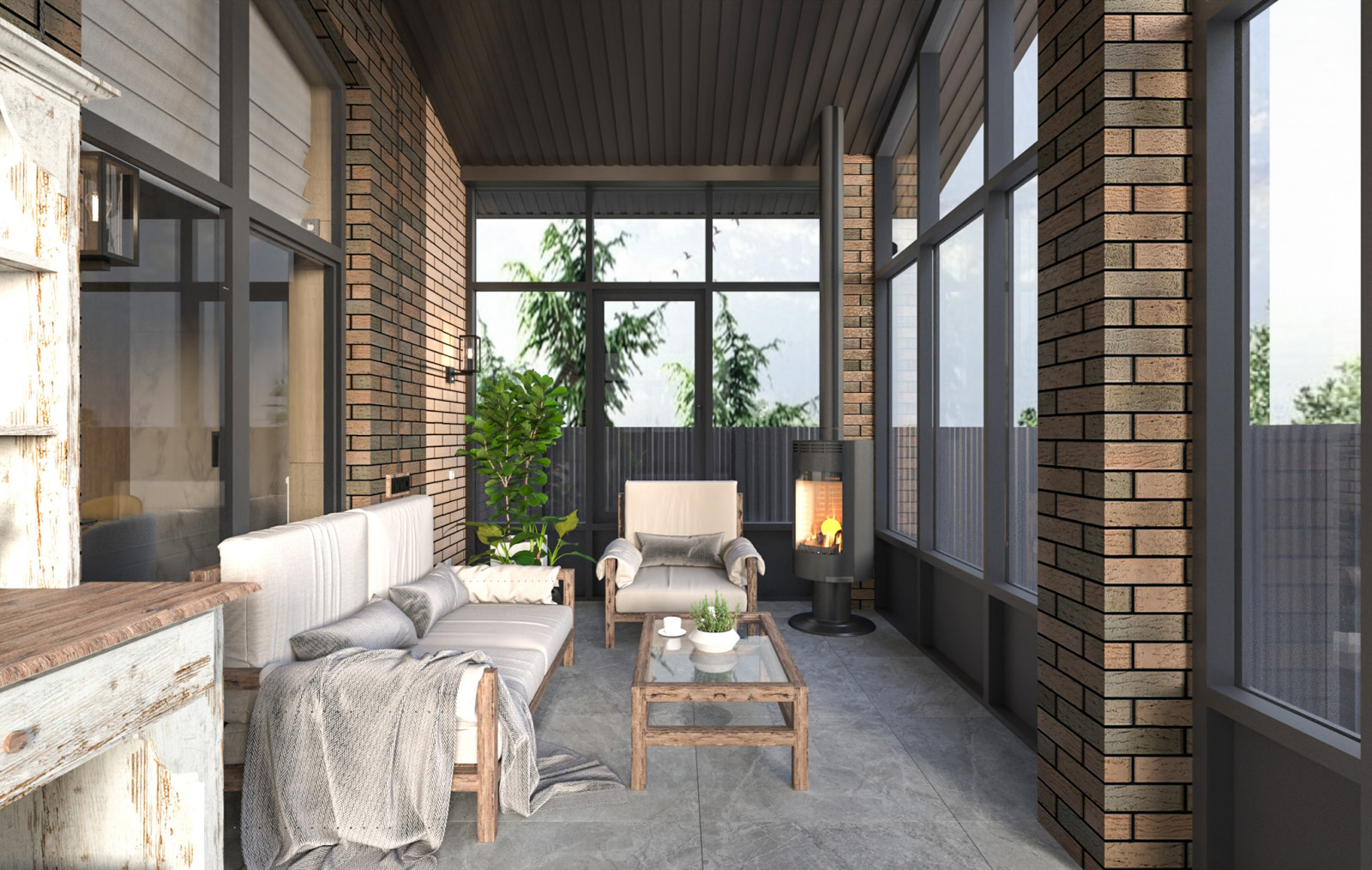 Дом с верандой