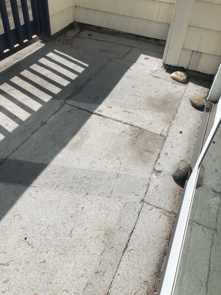 Ceiling water damage due to balcony leakage