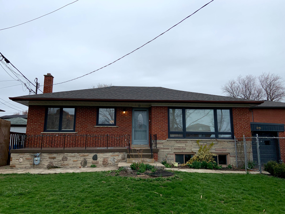 Exterior update for red brick bungalow