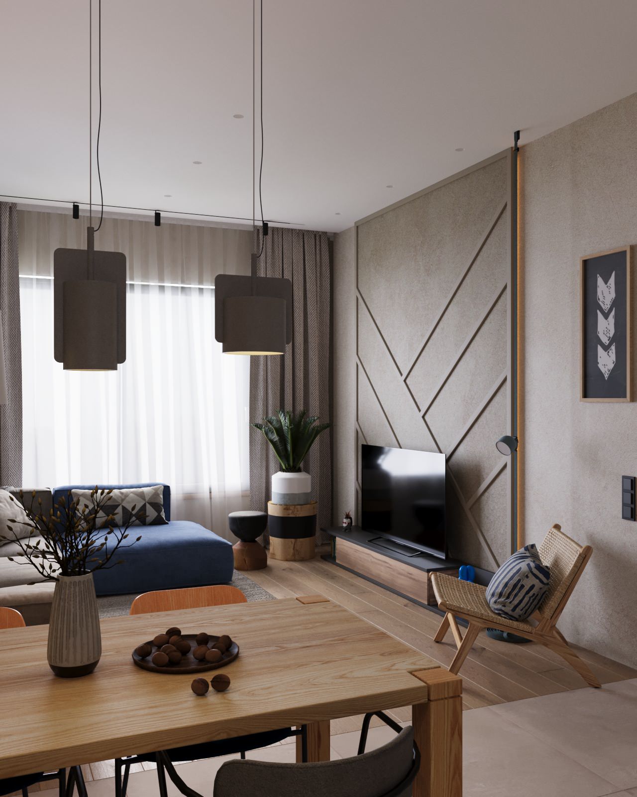 Проект однокомнатной квартиры в Санкт-Петербурге, очень самобытный