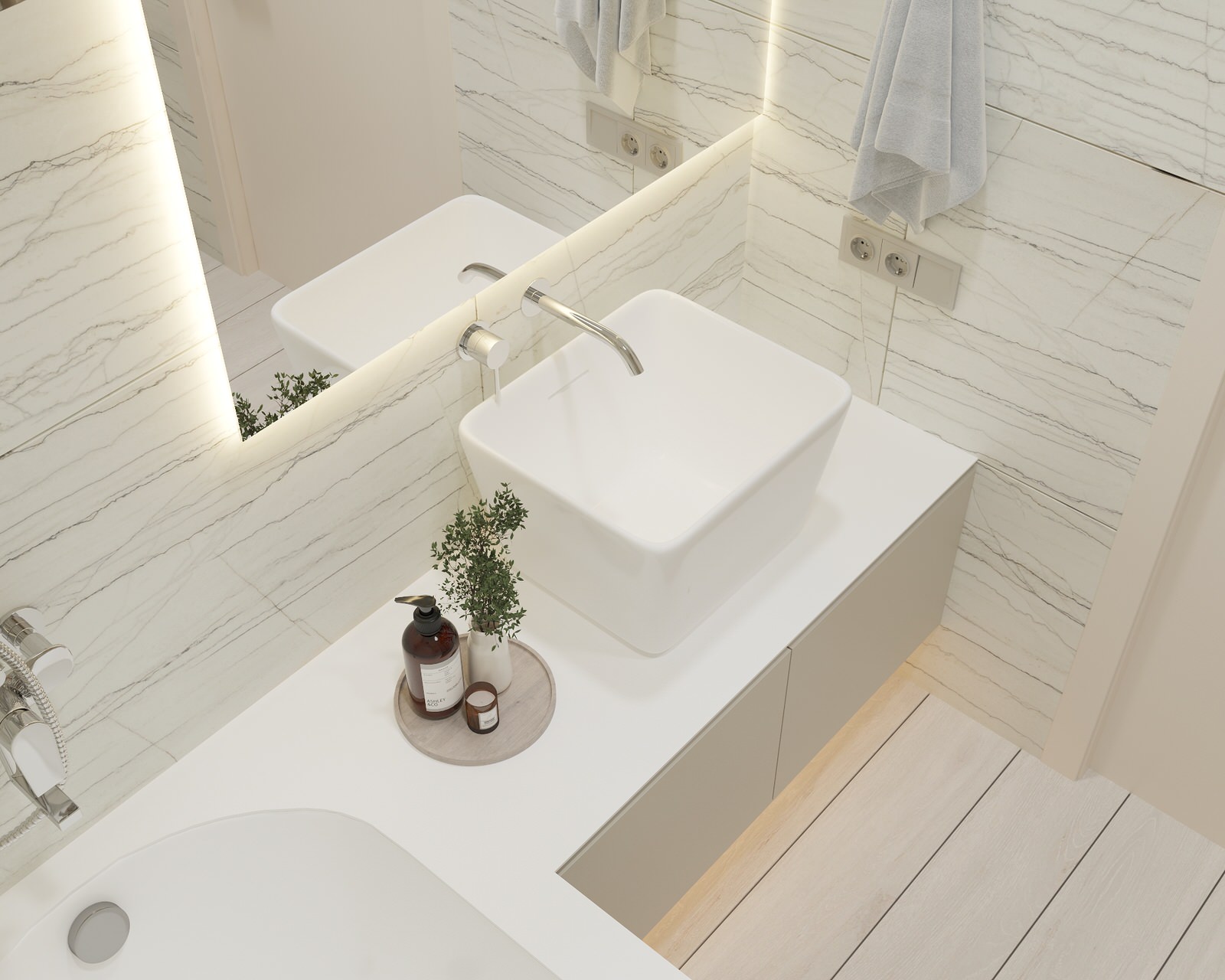 Проект квартиры, площадью 88 кв. м в п. Ганино