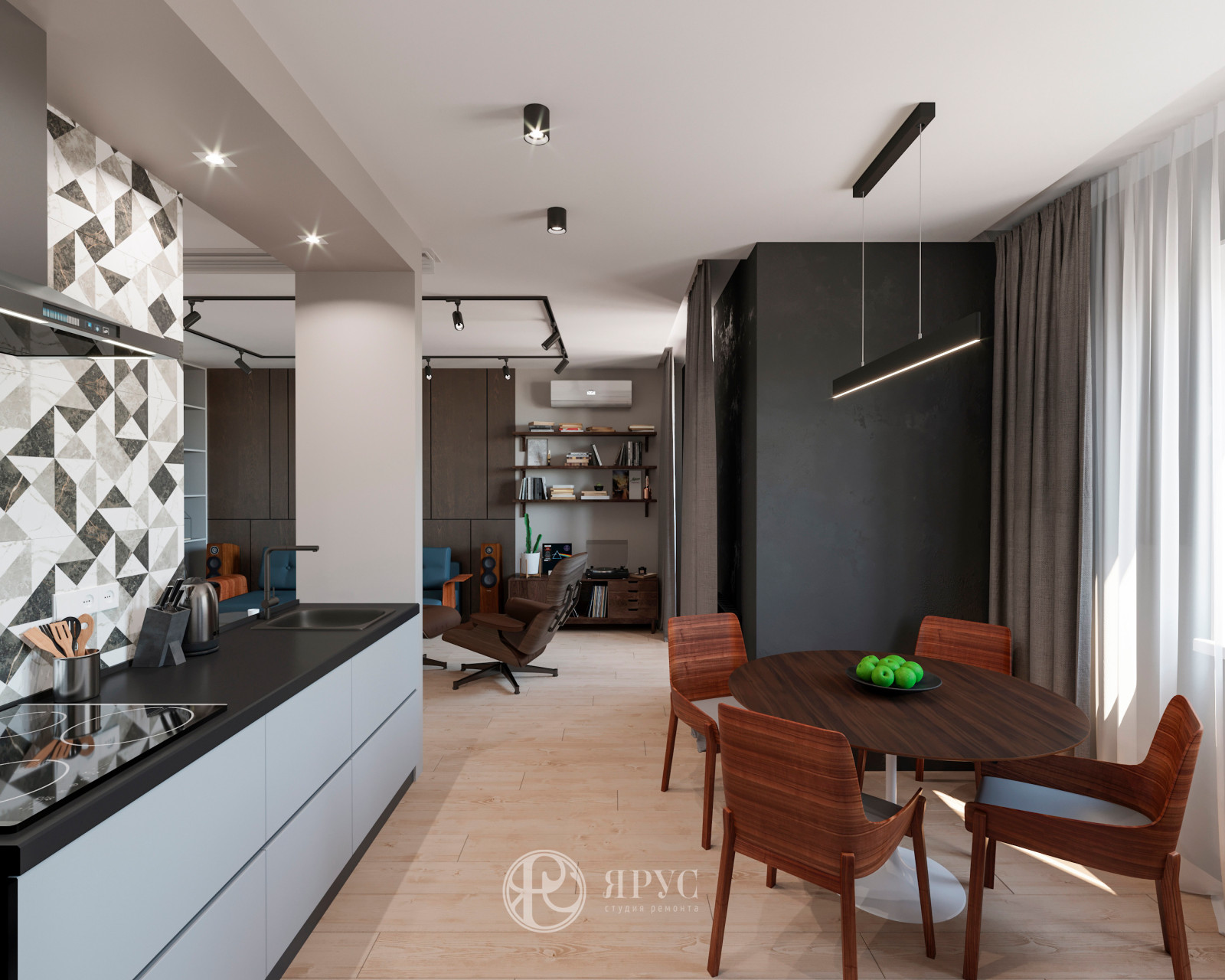 Однокомнатная квартира в современном стиле