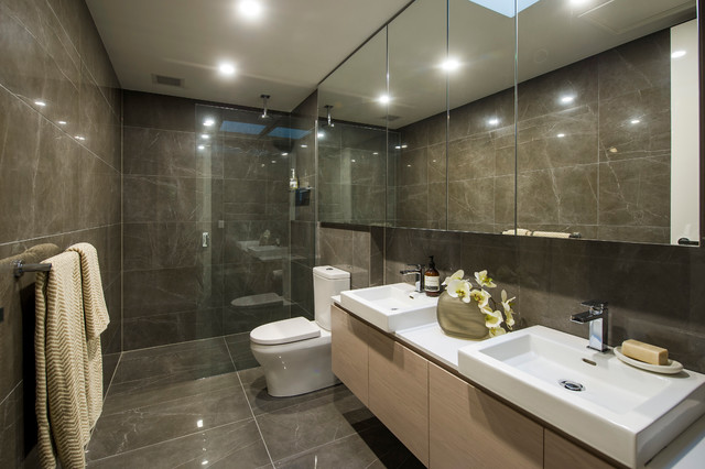 Esque - Powder Room contemporary-bathroom