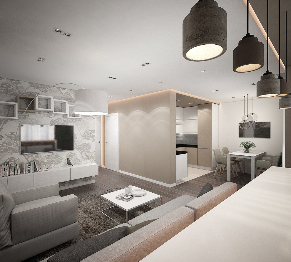 Дизайн-проект 2-х комнатной квартиры. Общая площадь 63 м2. Современный стиль.