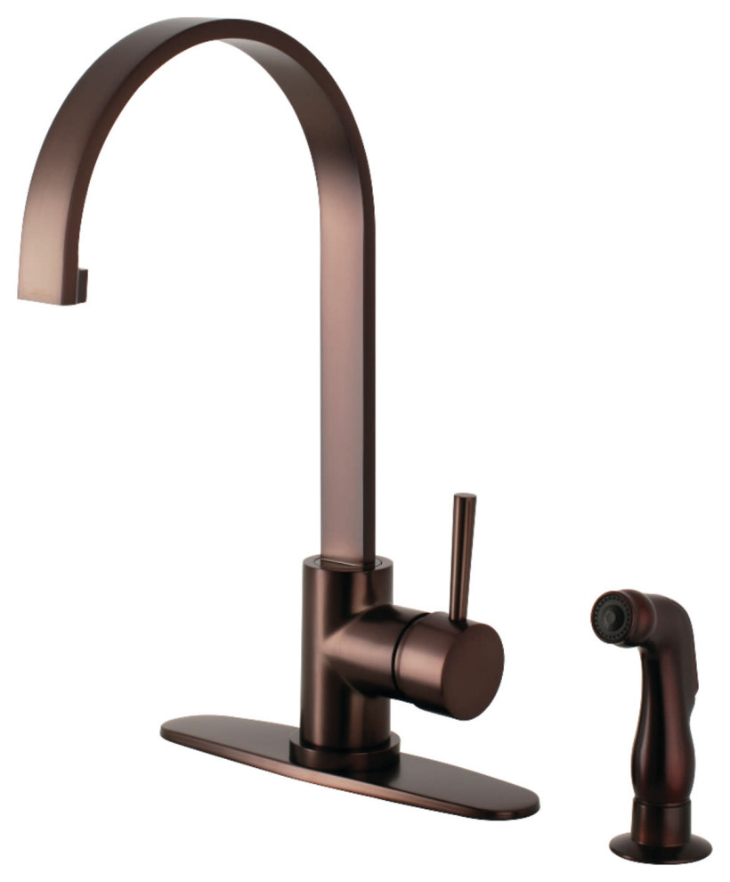 Kingston Brass LS871.DLSP Concord 1.8 GPM 1 Hole Kitchen Faucet - - Oil Rubbed