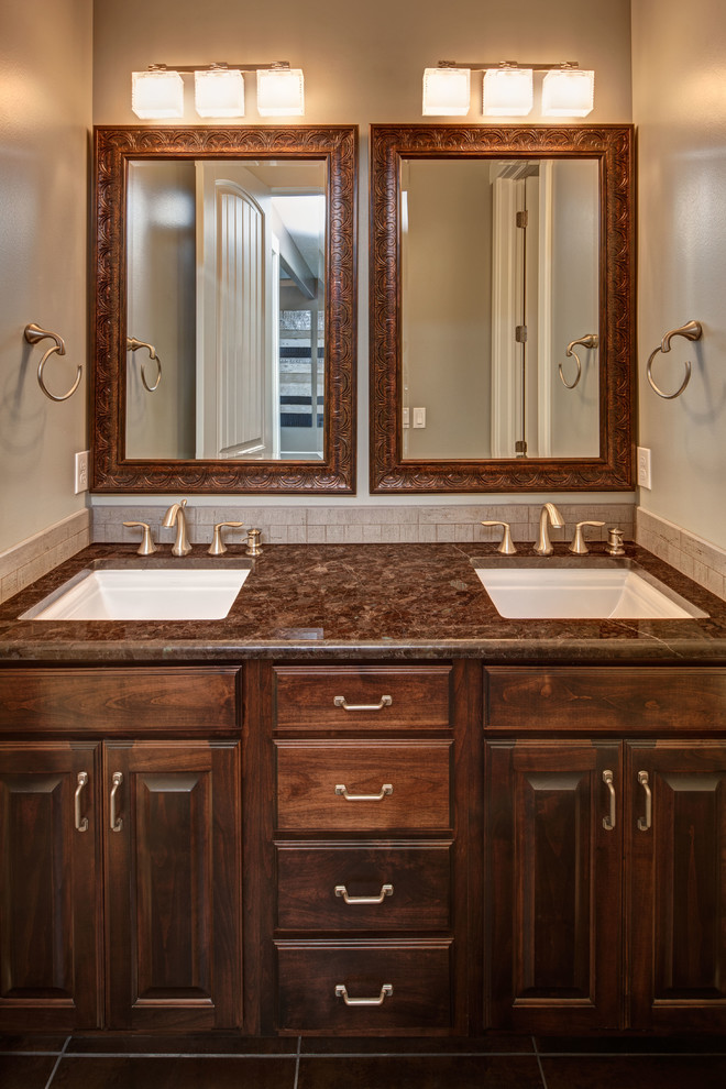 Double Sink Vanity Traditional Bathroom Salt Lake City by Out