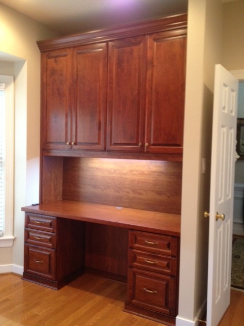 Home Office with Wood Top & Accents