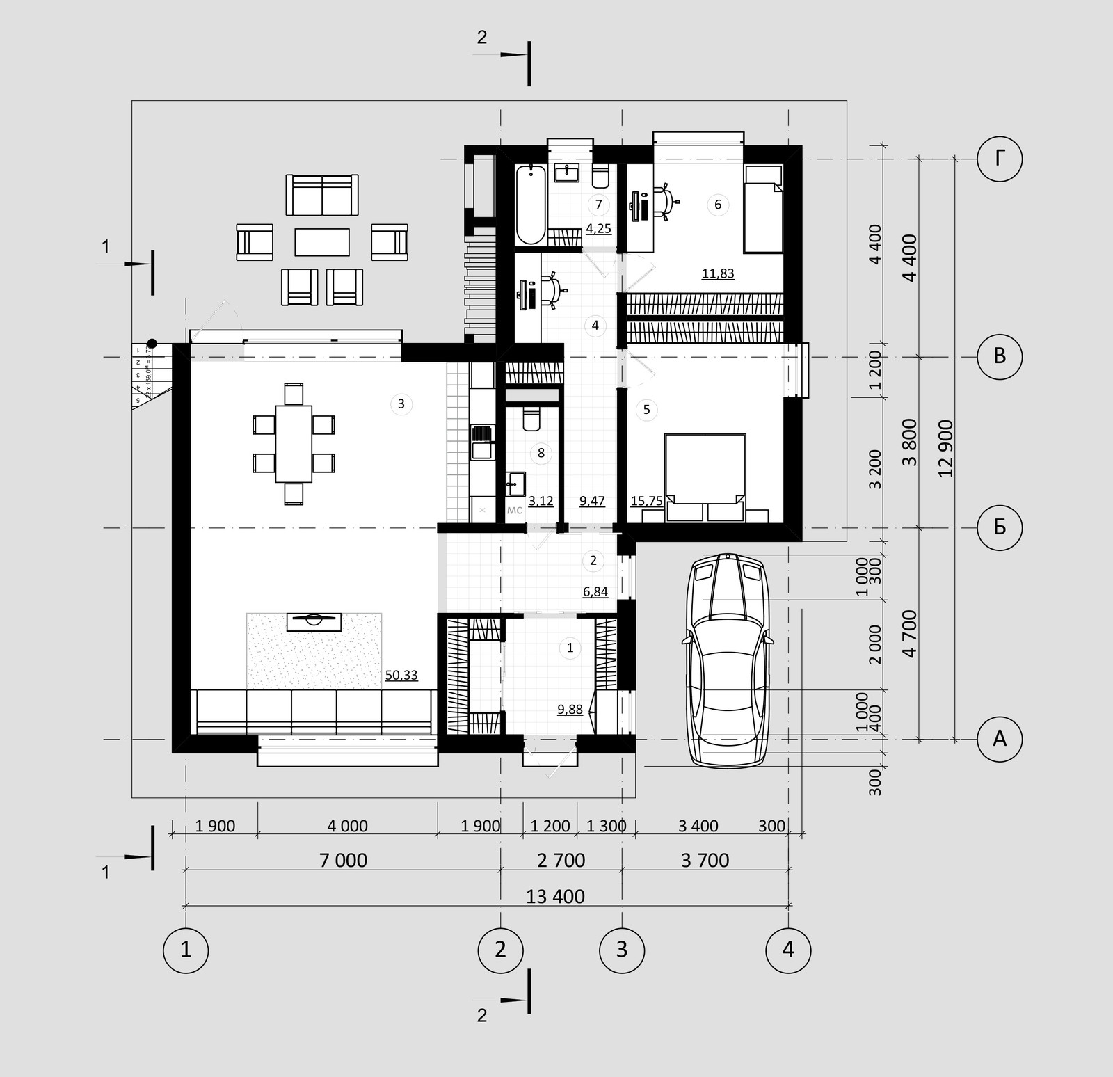 Конкурсный проект "Меандр-дом"
