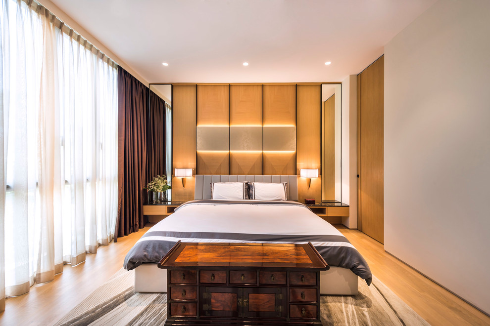 Contemporary bedroom in Singapore.