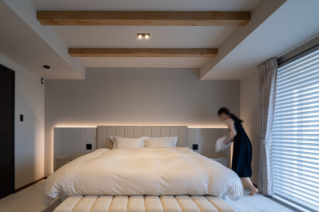 道南の家 japanisch-modern-schlafzimmer