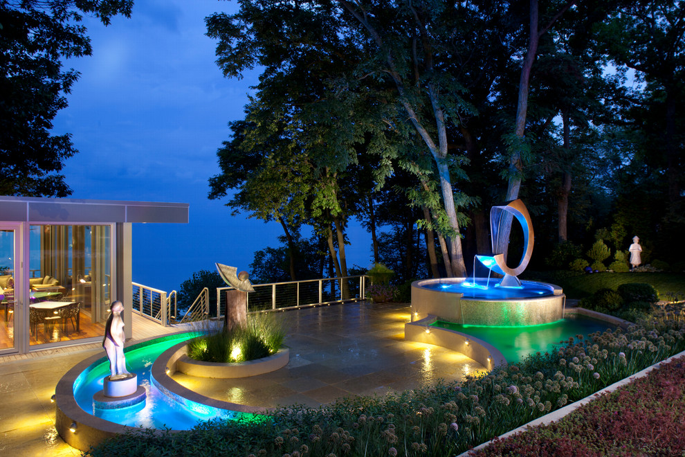 Inspiration for a transitional pool remodel in Chicago