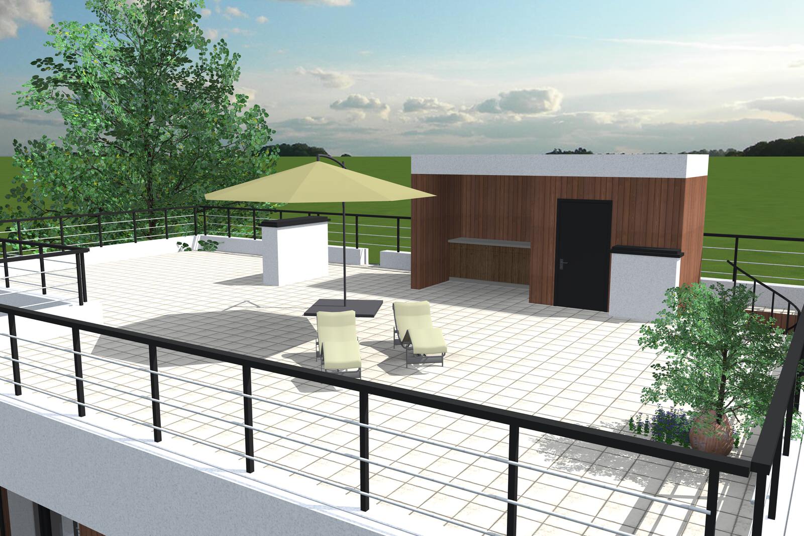 Проект дома с корпусом для сдачи в аренду