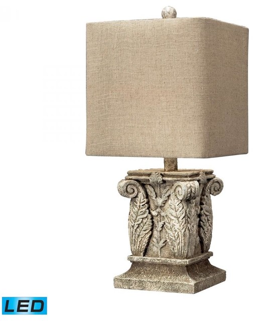Dimond Lighting Wymore Corinthian Column Table Lamp in Vintage White - LED Offer