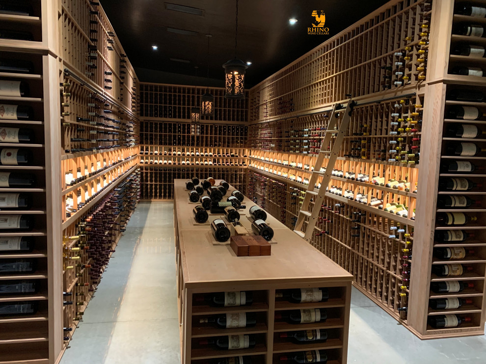 Rhino Custom Wine Cellar in Oklahoma City Traditional Wine Cellar