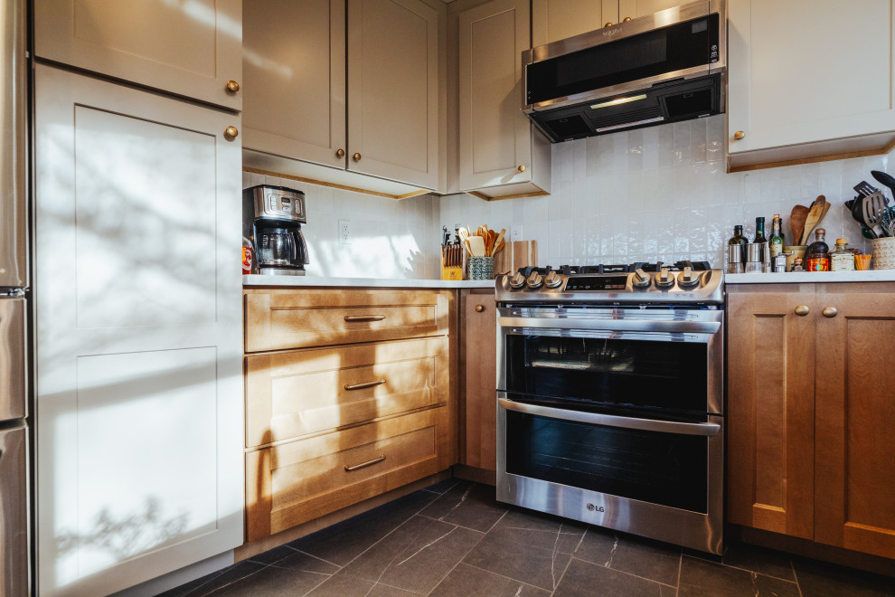 Inspiration for a rustic kitchen remodel in Seattle