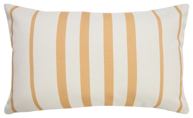 Sunshine Striped Indoor/Outdoor Throw Pillow, 14" X 20"