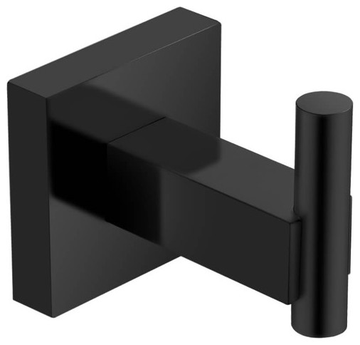 Matte Black Bathroom Hook - Contemporary - Robe & Towel Hooks - by ...