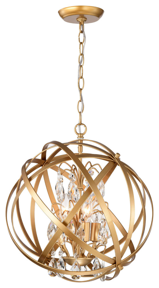 Adonia 4-Light Globe Crystal Chandelier