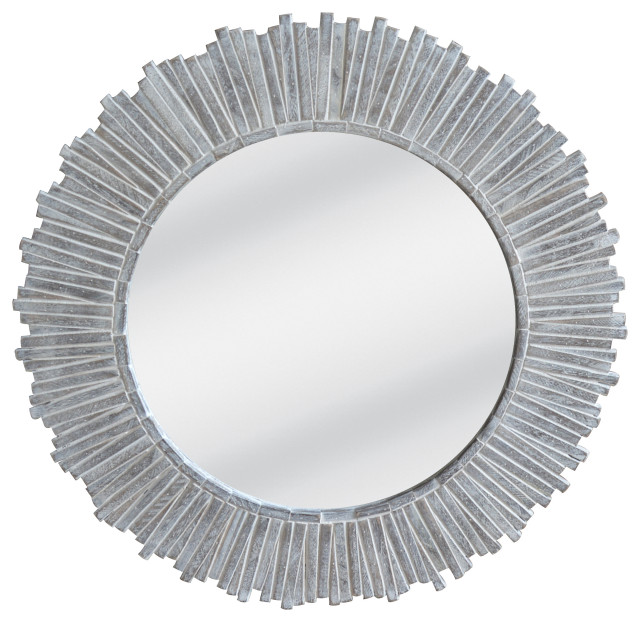 Oakville 30x30 Decorative Wood Mirror Farmhouse Wall Mirrors by A