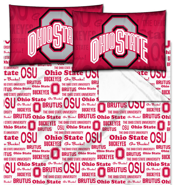 Ncaa Ohio State Buckeyes Full Sheet Set Anthem Bedding Ncaa Ohio State Buckeyes Full Sheet Set Anthem Bedding