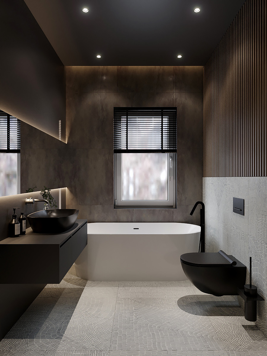 Дизайн-проект интерьера частного одноэтажного дома в Калининградской области