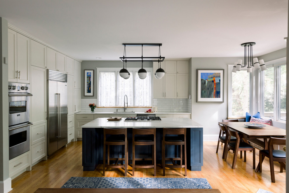 Inspiration for a transitional home design remodel in Chicago