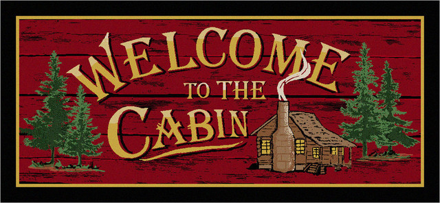 Welcome To The Cabin Rug 20 X44 Rustic Area Rugs By Rugs