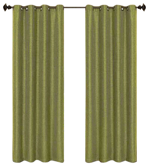 Gloria Grommet Single Window Curtain Panel 84 X56 Sage Gloria Grommet Single Window Curtain Panel 84 X56 Sage Contemporary Curtains By Dainty Home Inc