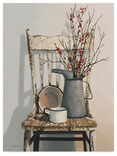 Cecile Baird 'Watering Can On Chair' Canvas Art, 32x24