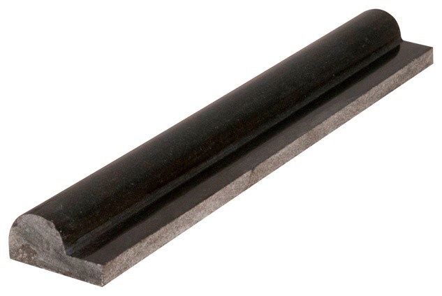 Polished Black Granite Rail Molding, Sample