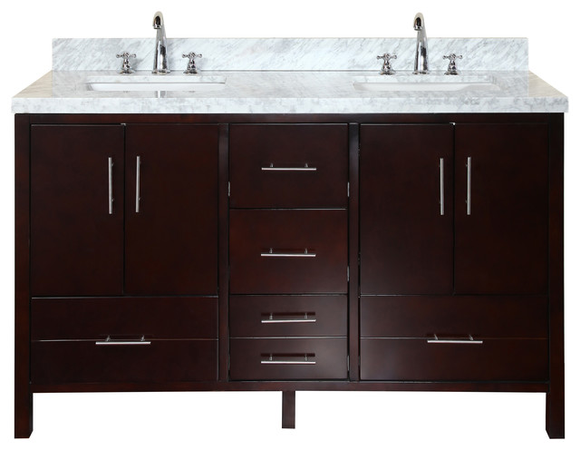 California 60 Bath Vanity Transitional Bathroom Vanities And Sink Consoles By Kitchen Bath Collection