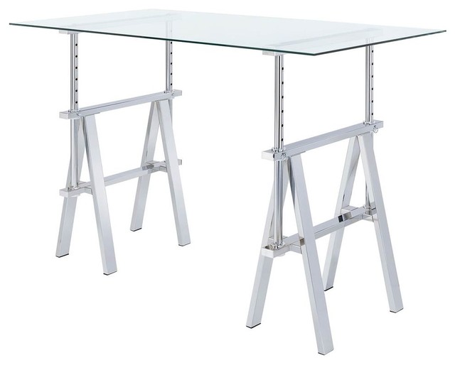 Adjustable Writing Desk In Chrome Contemporary Desks And