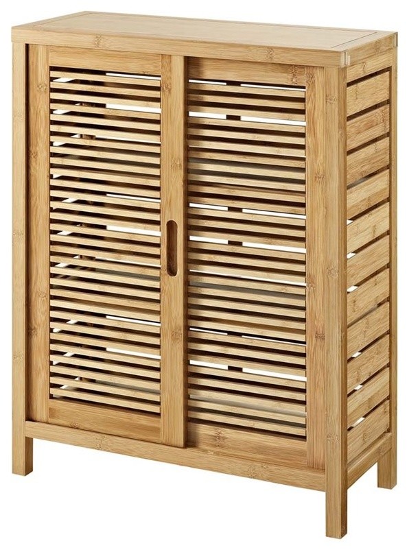 Bracken Two Door Floor Cabinet Natural Bamboo