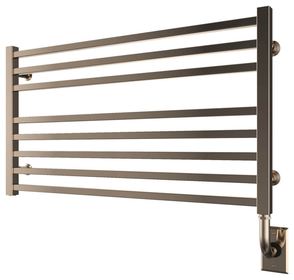 ICO Bath Avento Hydronic Towel Warmer Square Bar, 35.5 Inch x 19 Inch
