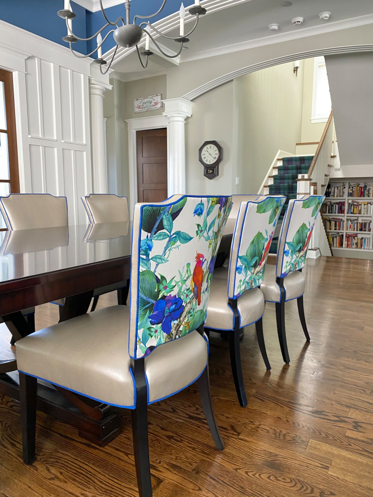 Color and pattern enhance a classically designed North Shore home ...