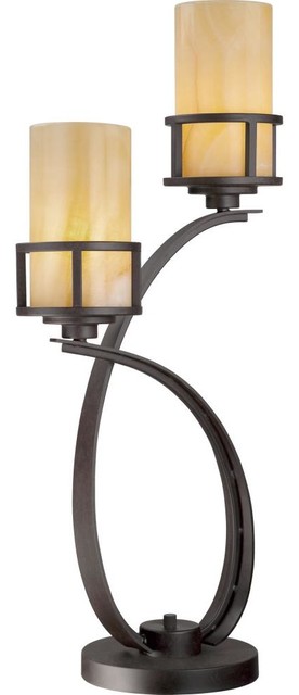 Quoizel KY6328IB Kyle 2 Light Table Lamp in Imperial Bronze