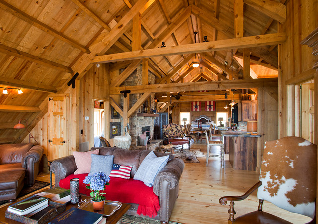 Tennessee Barn Home - Traditional - Living Room - other metro - by Sand ...