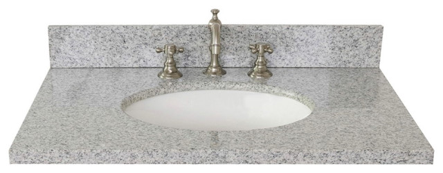 31" Gray Granite Top With Oval Sink