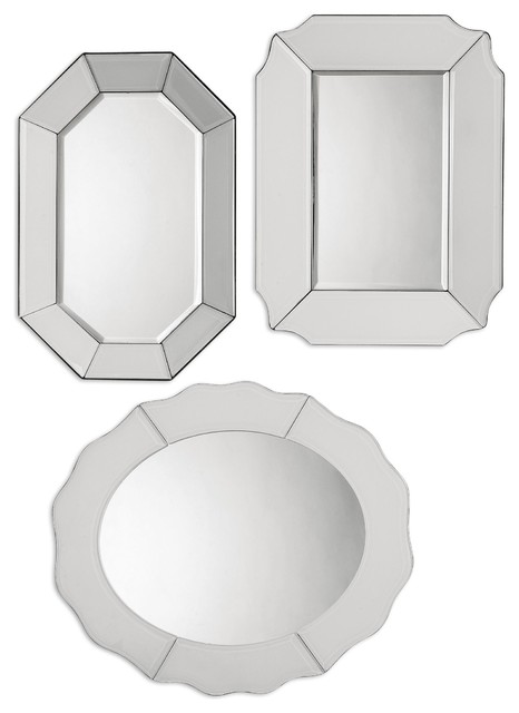 Bianco Frameless Mirror Set of 3