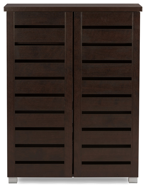 Adalwin And 2 Door Dark Brown Wooden Entryway Shoes Storage
