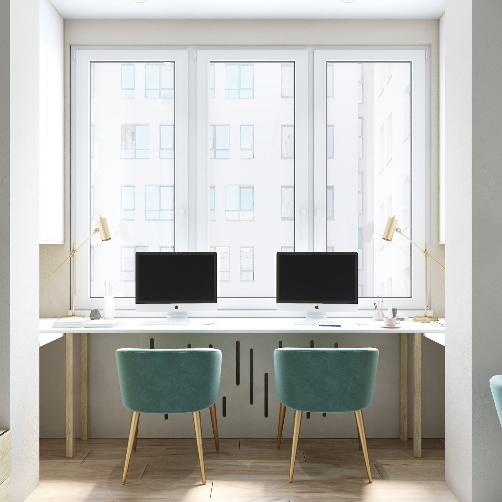 Рабочее место на балконе