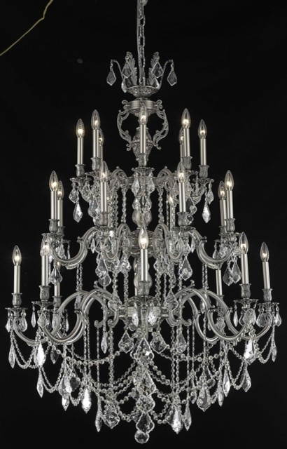 Elegant Lighting 9524G38PW/RC Chandelier from the Marseille Collection