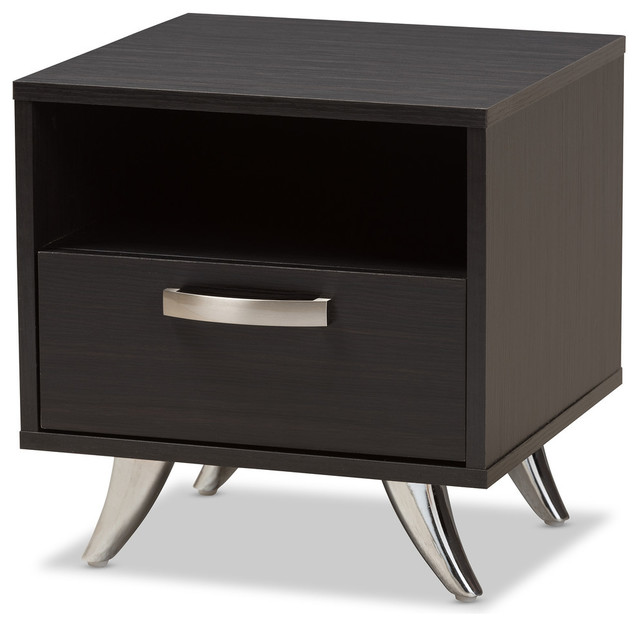 Warwick Modern and Contemporary Espresso Brown Wood End Table Contemporary Side Tables And