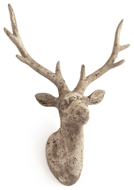 Deer Head Wall Decor Large Rustic Wall Sculptures By Zentique Inc Houzz