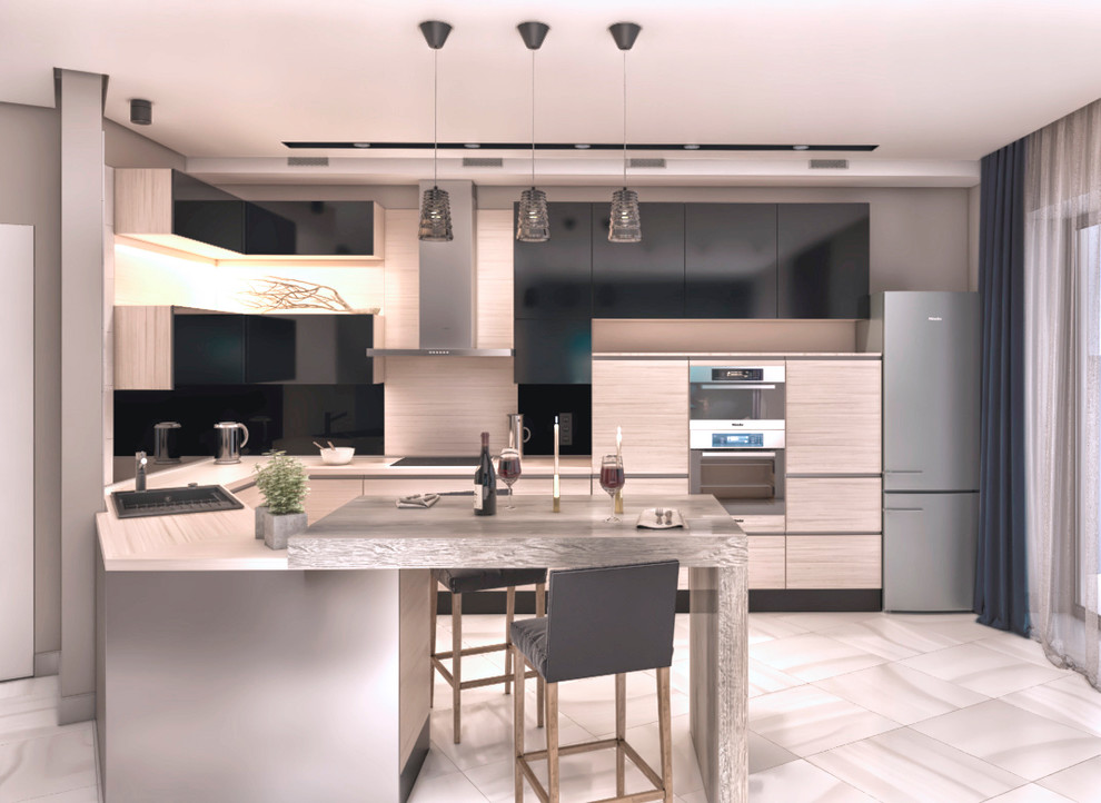 Дизайн-проект дома площадью 185м² в г. Москва для семьи из трех человек.