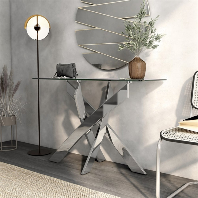 Furniture of America Bryce Contemporary Metal 45-Inch Sofa Table in ...